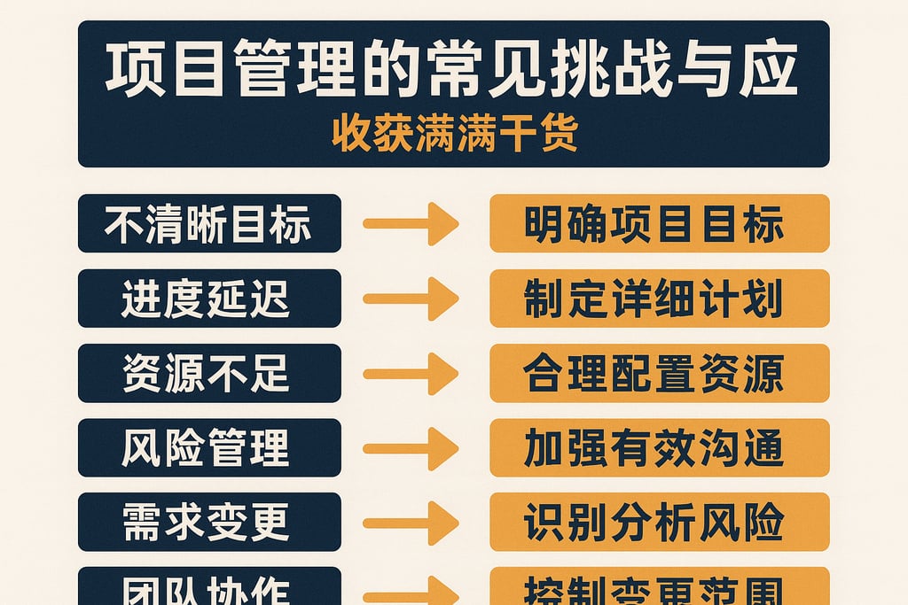 项目管理的常见挑战与应对策略，收获满满干货