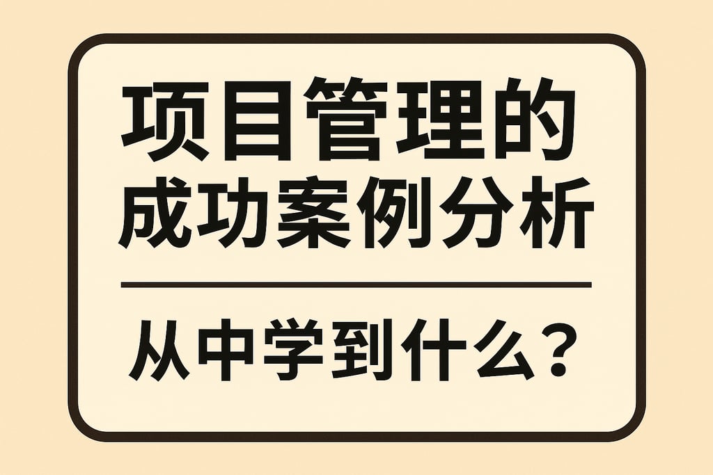 项目管理的成功案例分析，从中学到什么？