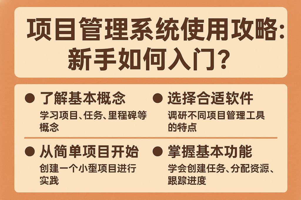 项目管理系统使用攻略：新手如何入门？