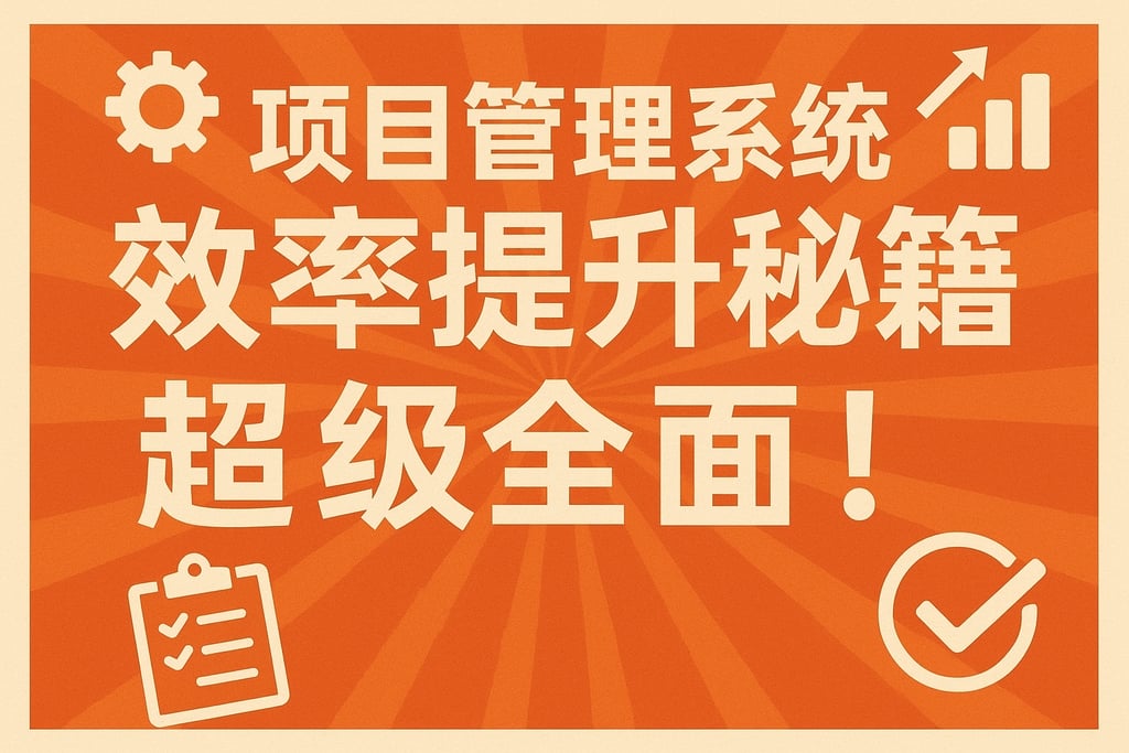 项目管理系统效率提升秘籍，超级全面！
