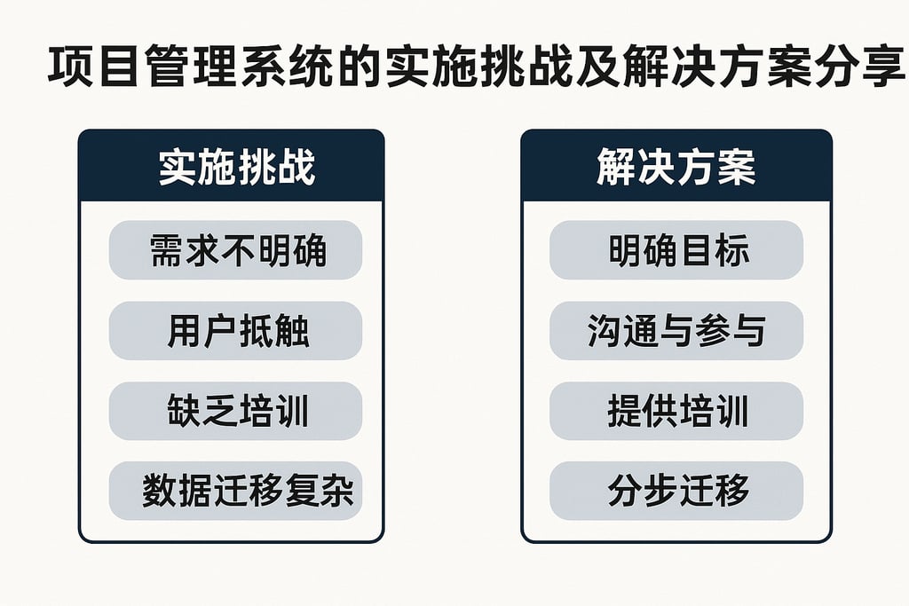 项目管理系统的实施挑战及解决方案分享
