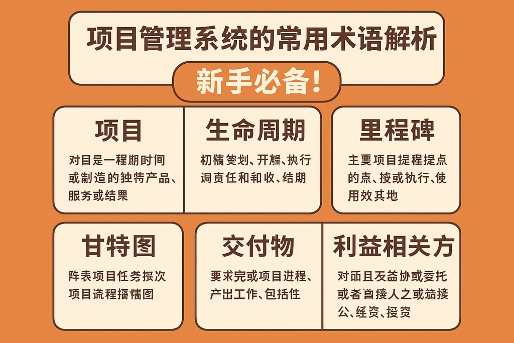 项目管理系统的常用术语解析，新手必备！