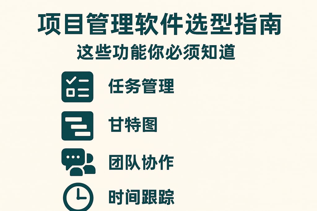 项目管理软件选型指南，这些功能你必须知道