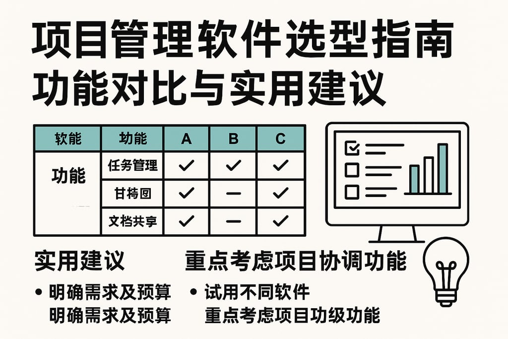 项目管理软件选型指南：功能对比与实用建议