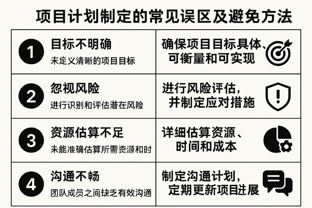 项目计划制定的常见误区及避免方法