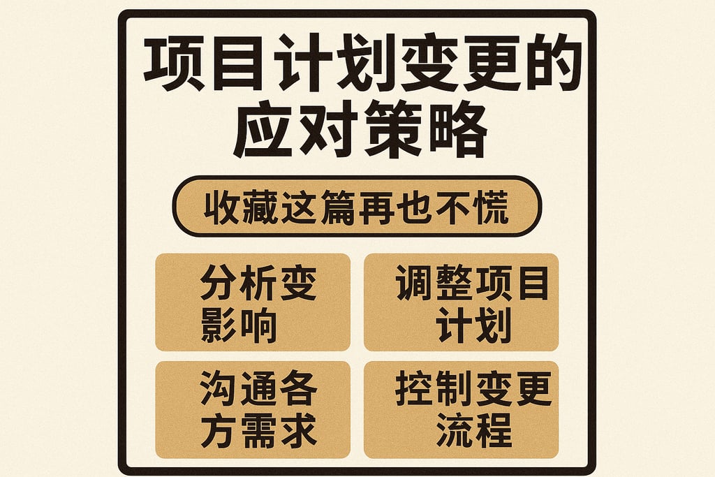 项目计划变更的应对策略，收藏这篇再也不慌