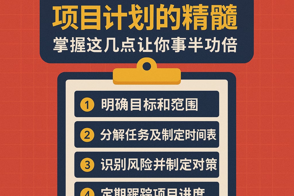 项目计划的精髓，掌握这几点让你事半功倍