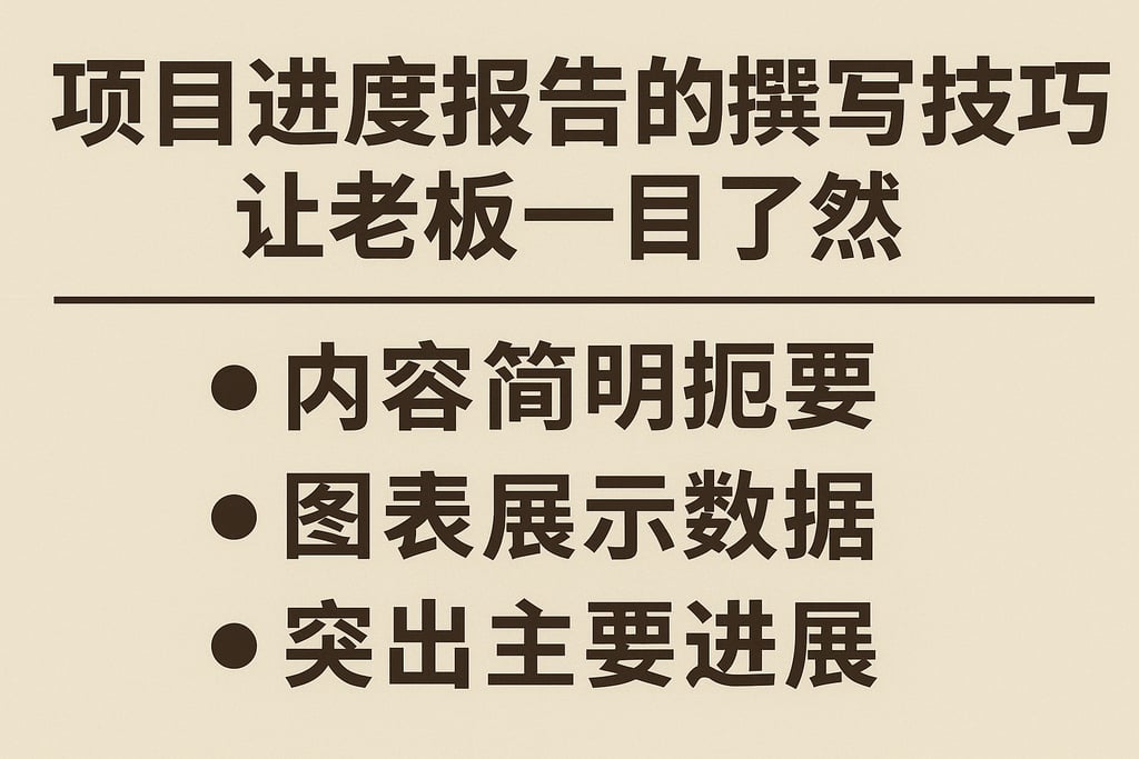 项目进度报告的撰写技巧，让老板一目了然