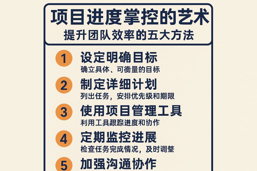 项目进度掌控的艺术，提升团队效率的五大方法