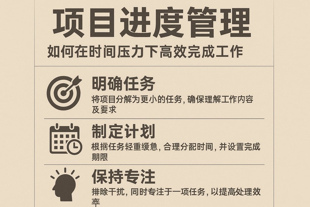 项目进度管理：如何在时间压力下高效完成工作
