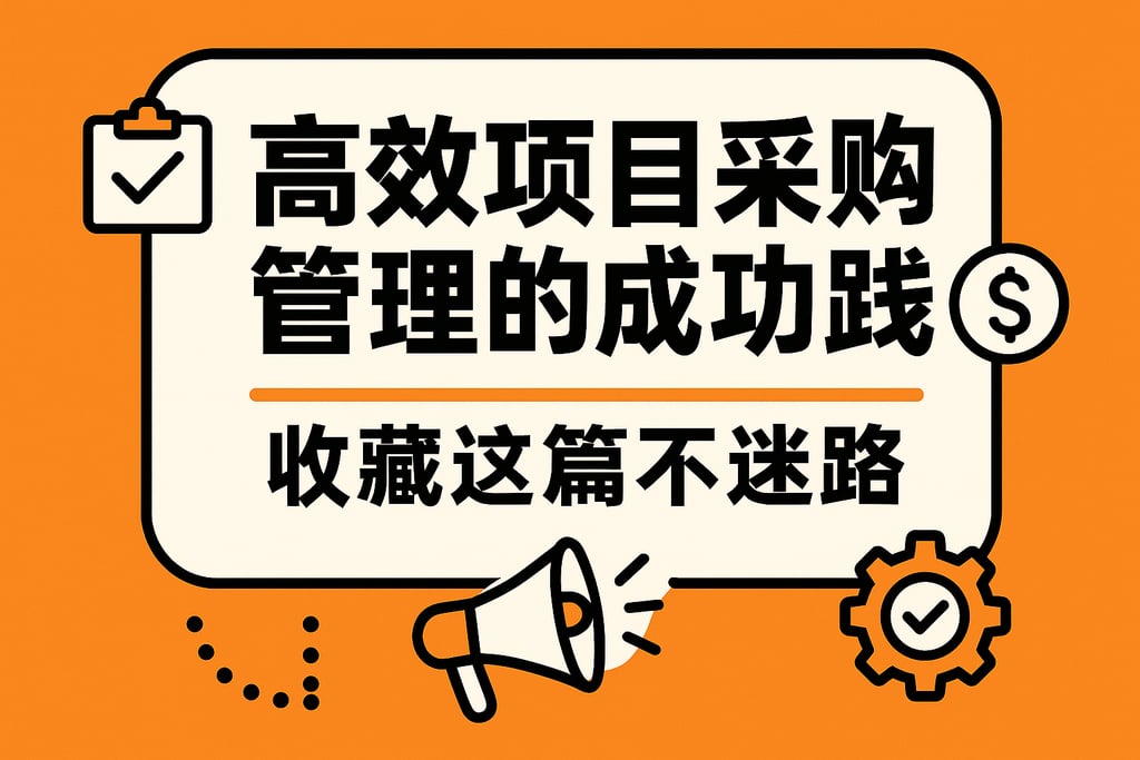 高效项目采购管理的成功实践，收藏这篇不迷路
