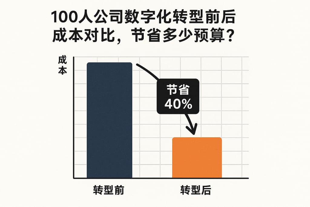 100人公司数字化转型前后成本对比，节省多少预算？