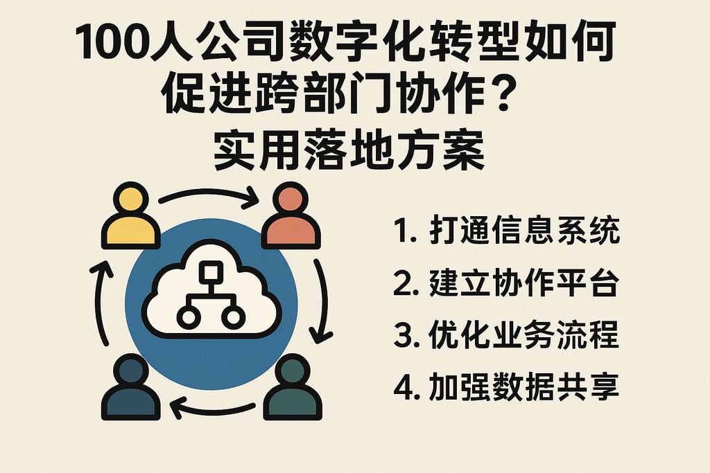 100人公司数字化转型如何促进跨部门协作？实用落地方案