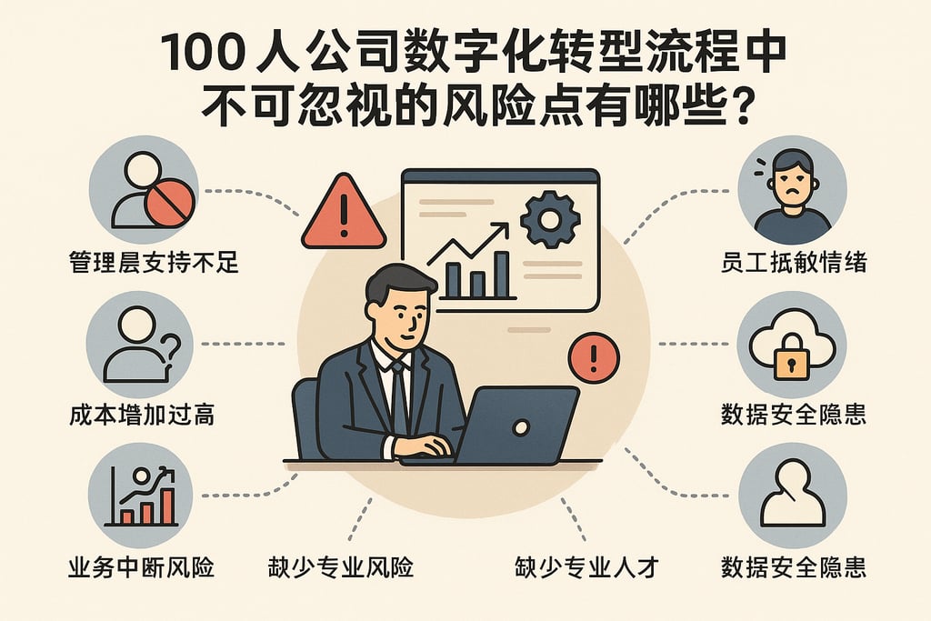 100人公司数字化转型流程中不可忽视的风险点有哪些？