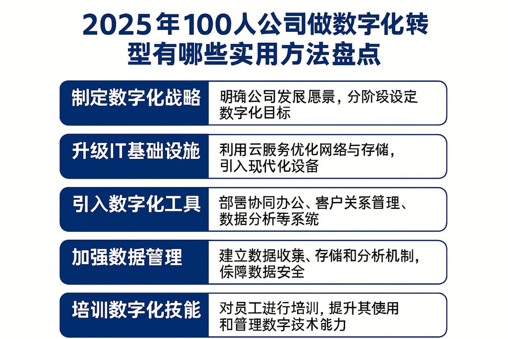 2025年100人公司做数字化转型有哪些实用方法盘点