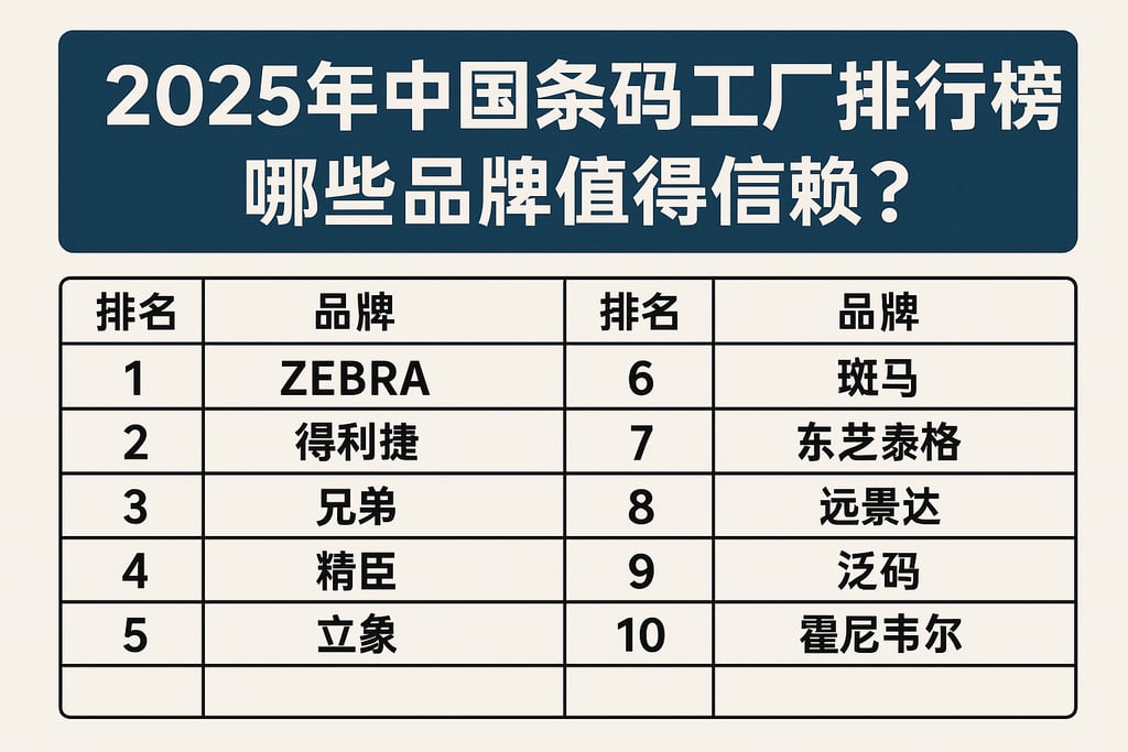 2025年中国条码工厂排行榜，哪些品牌值得信赖？