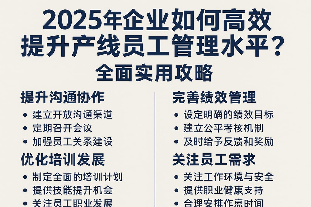 2025年企业如何高效提升产线员工管理水平？全面实用攻略