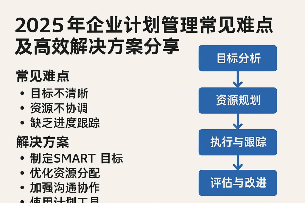 2025年企业计划管理常见难点及高效解决方案分享