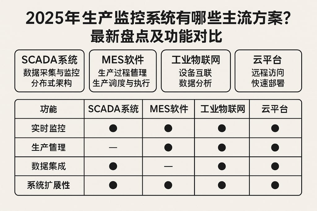 2025年生产监控系统有哪些主流方案？最新盘点及功能对比