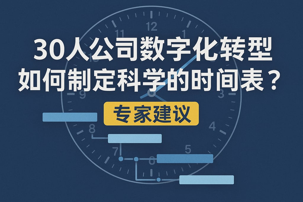 30人公司数字化转型如何制定科学的时间表？专家建议