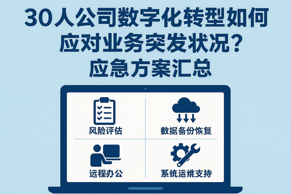 30人公司数字化转型如何应对业务突发状况？应急方案汇总