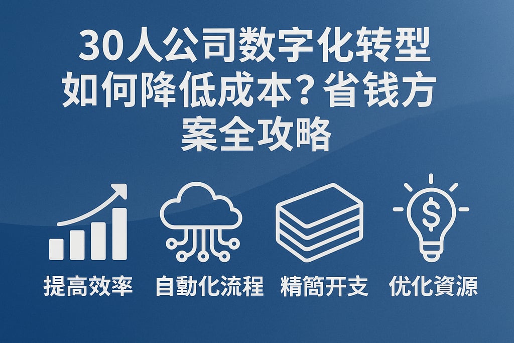 30人公司数字化转型如何降低成本？省钱方案全攻略