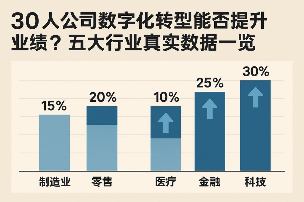 30人公司数字化转型能否提升业绩？五大行业真实数据一览