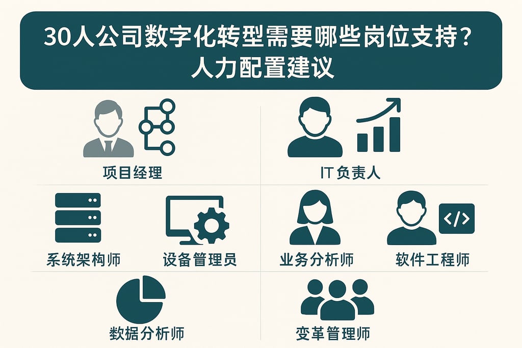 30人公司数字化转型需要哪些岗位支持？人力配置建议
