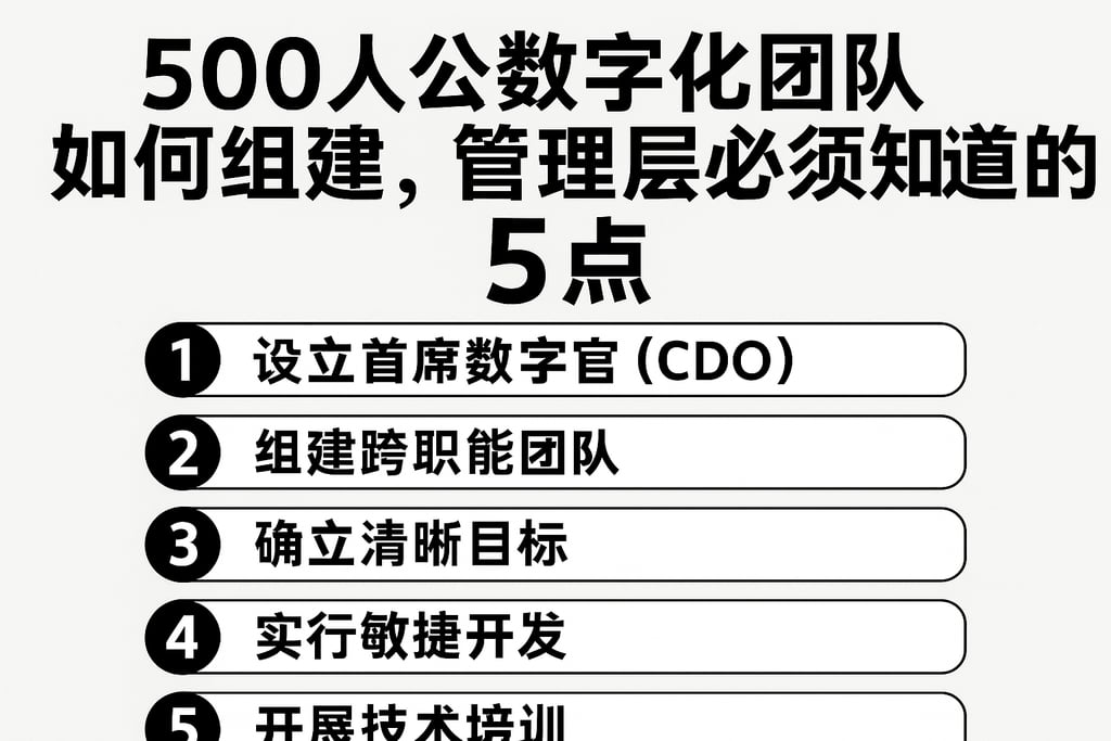 500人公司数字化团队如何组建，管理层必须知道的5点