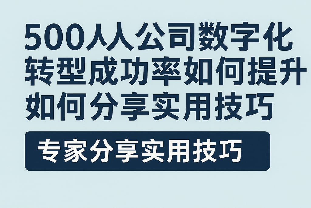 500人公司数字化转型成功率如何提升？专家分享实用技巧