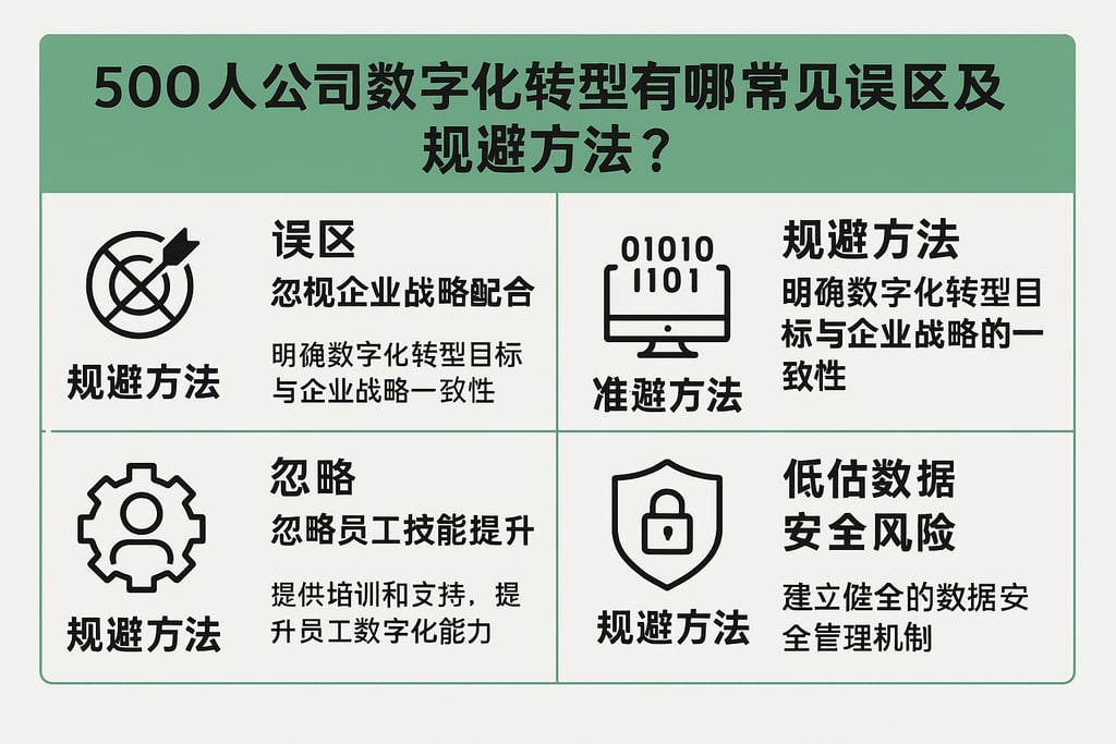 500人公司数字化转型有哪些常见误区及规避方法？