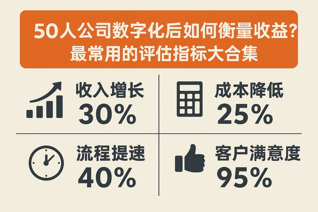 50人公司数字化后如何衡量收益？最常用的评估指标大合集