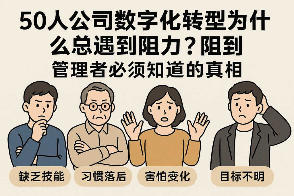 50人公司数字化转型为什么总遇到阻力？管理者必须知道的真相
