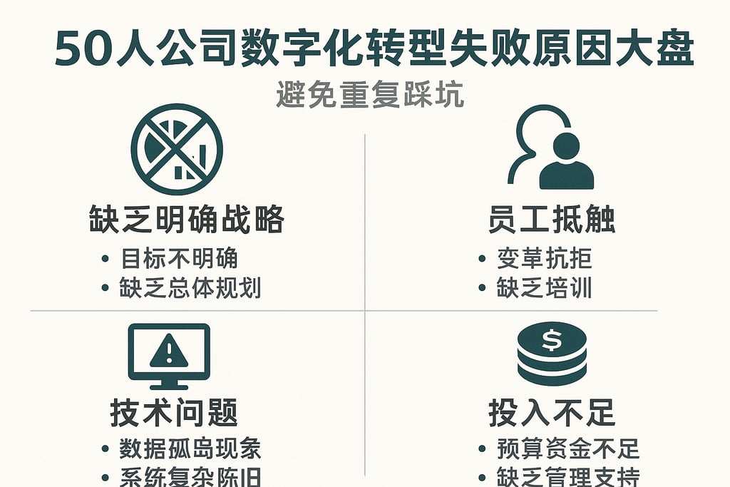 50人公司数字化转型失败原因大盘点，避免重复踩坑