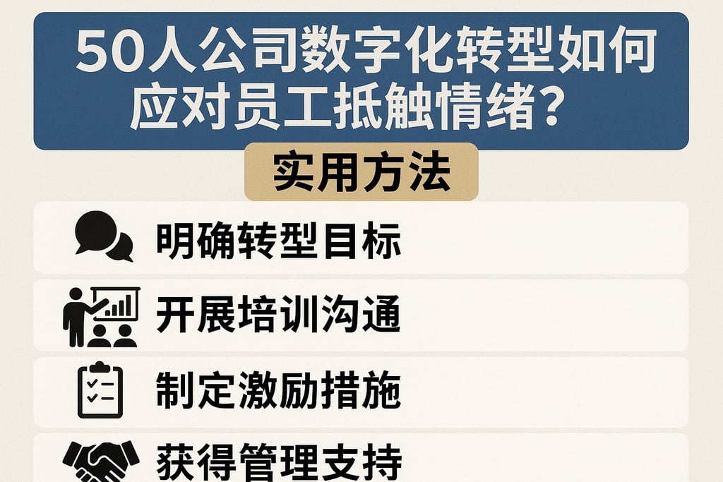50人公司数字化转型如何应对员工抵触情绪？实用方法