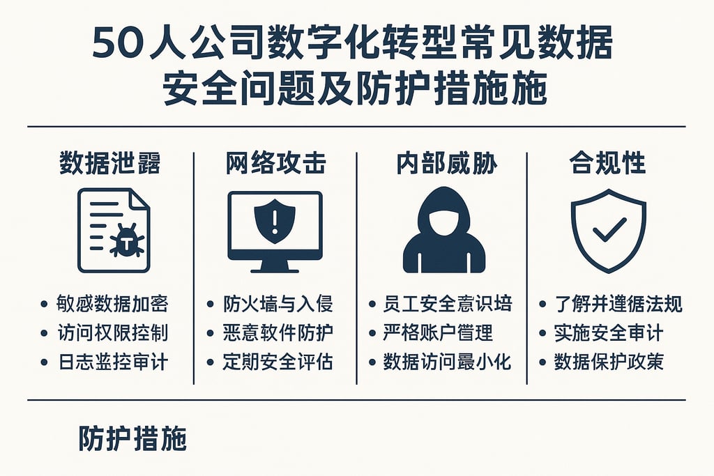 50人公司数字化转型常见数据安全问题及防护措施