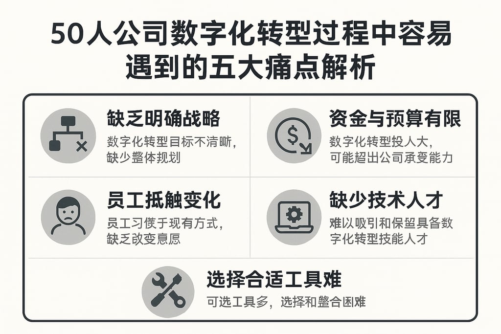 50人公司数字化转型过程中容易遇到的五大痛点解析