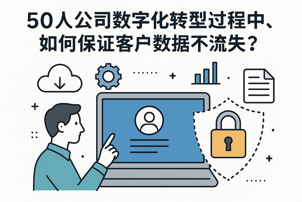 50人公司数字化转型过程中，如何保证客户数据不流失？