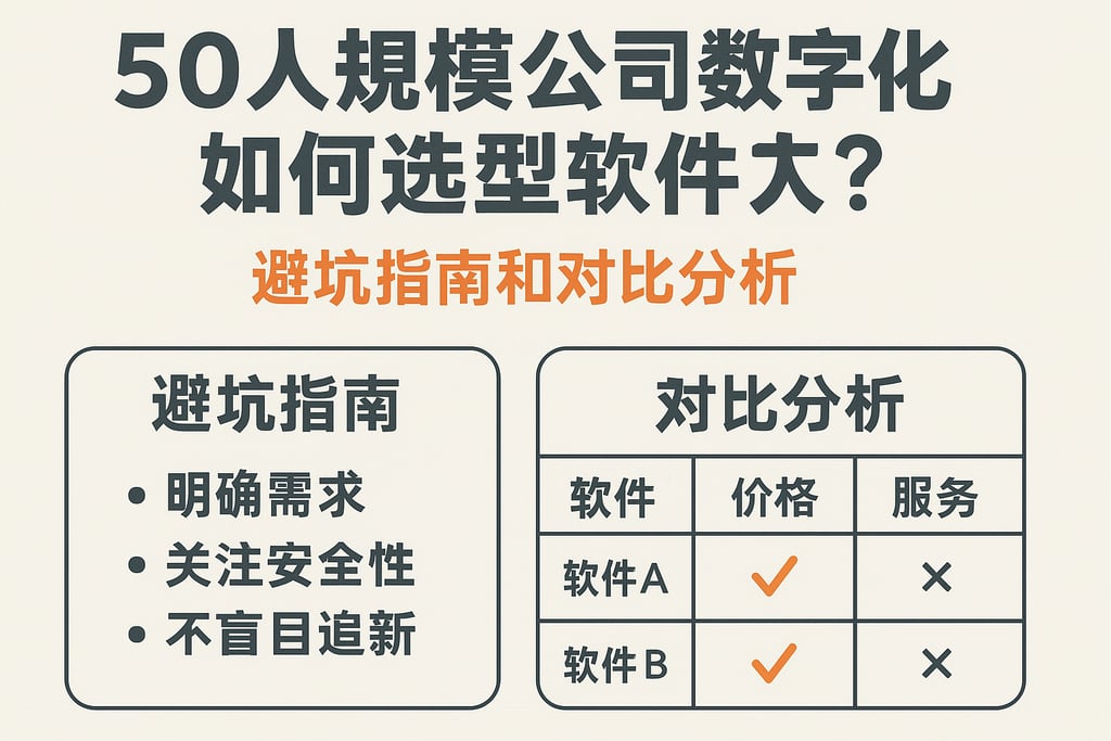 50人规模公司数字化升级如何选型软件？避坑指南和对比分析