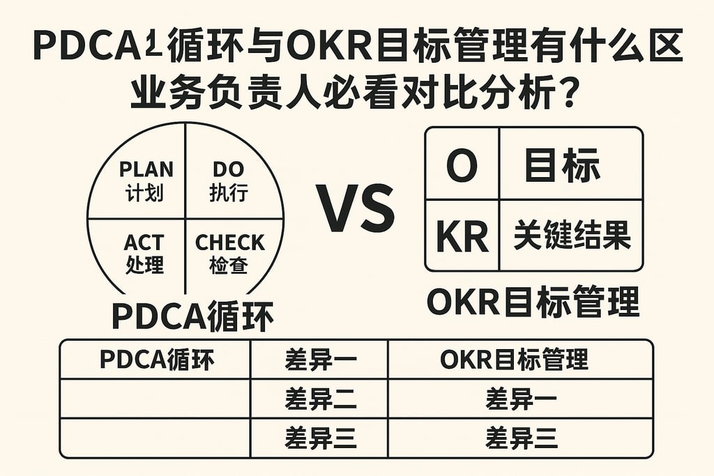 PDCA循环与OKR目标管理有什么区别？业务负责人必看对比分析