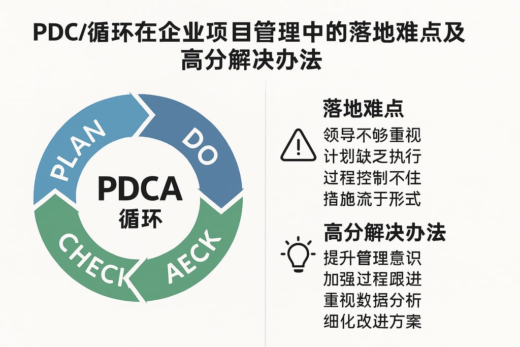 PDCA循环在企业项目管理中的落地难点及高分解决办法