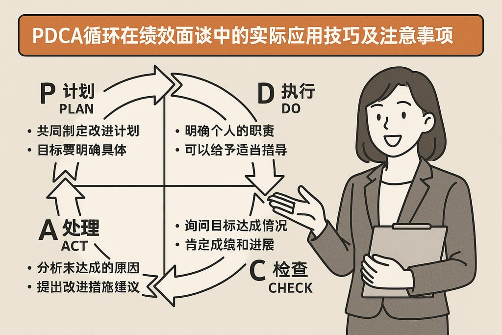 PDCA循环在绩效面谈中的实际应用技巧及注意事项