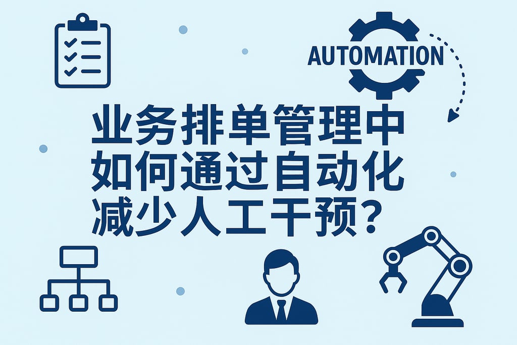 业务排单管理中如何通过自动化减少人工干预？