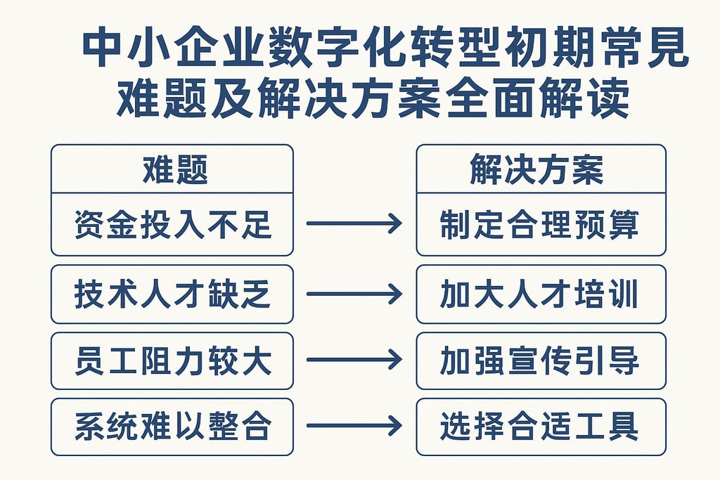 中小企业数字化转型初期常见难题及解决方案全面解读