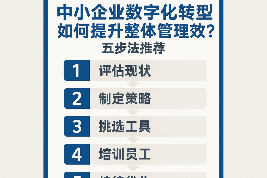 中小企业数字化转型如何提升整体管理效率？五步法推荐