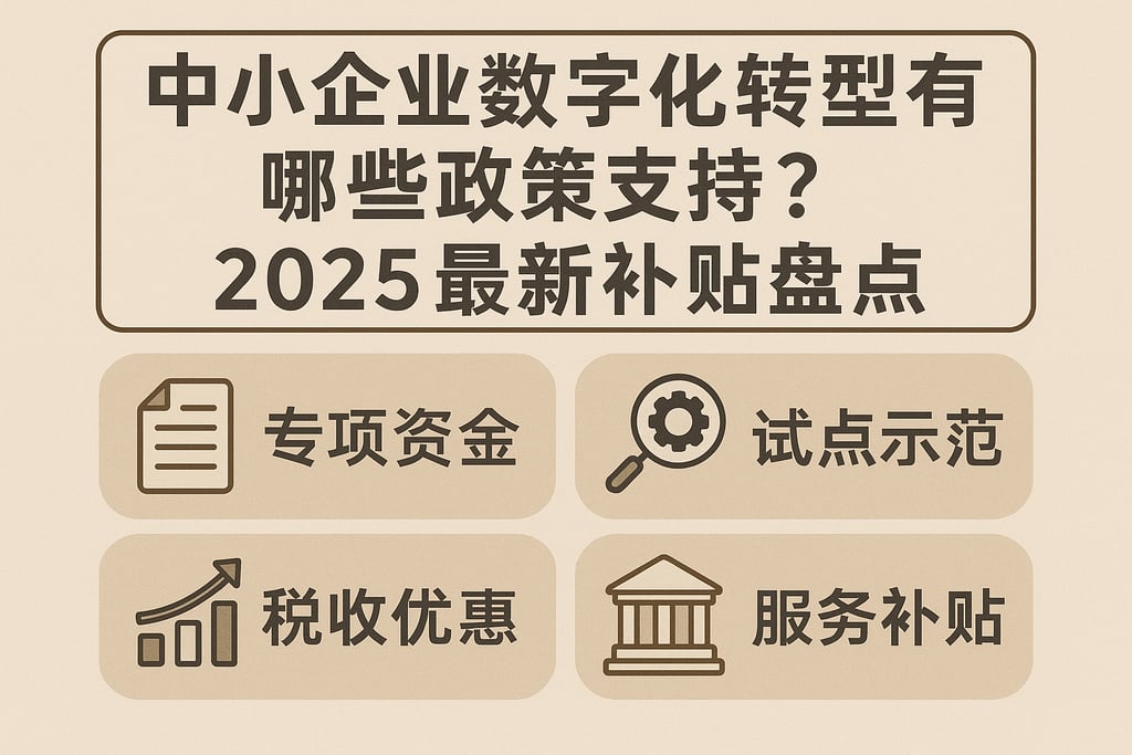 中小企业数字化转型有哪些政策支持？2025最新补贴盘点