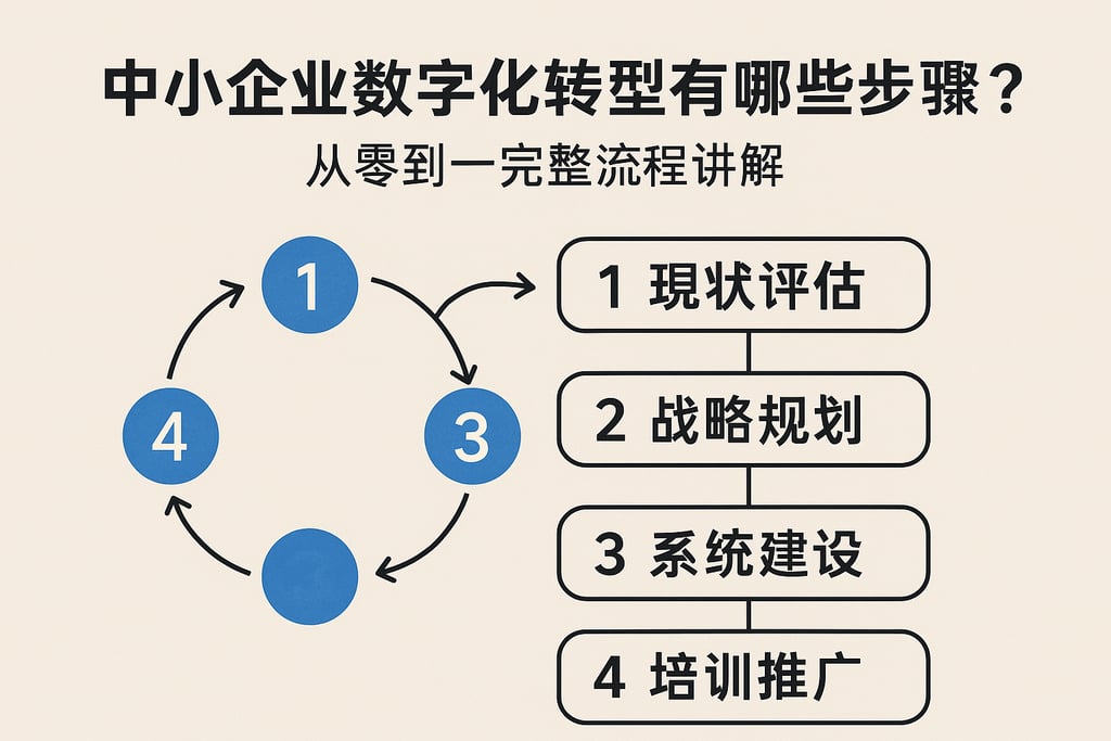 中小企业数字化转型有哪些步骤？从零到一完整流程讲解