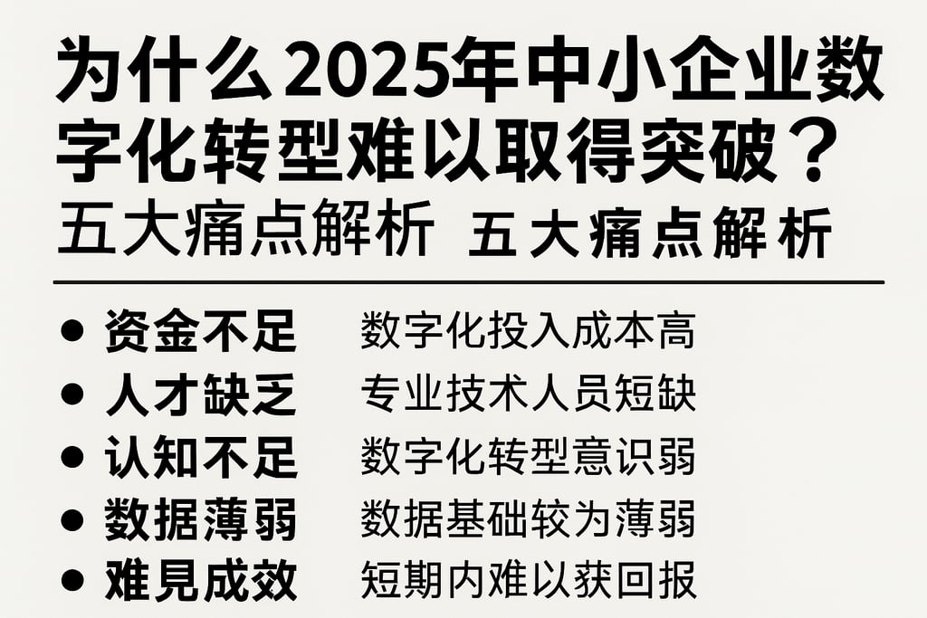 为什么2025年中小企业数字化转型难以取得突破？五大痛点解析