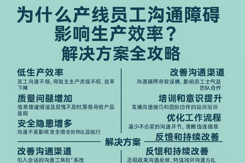 为什么产线员工沟通障碍影响生产效率？解决方案全攻略