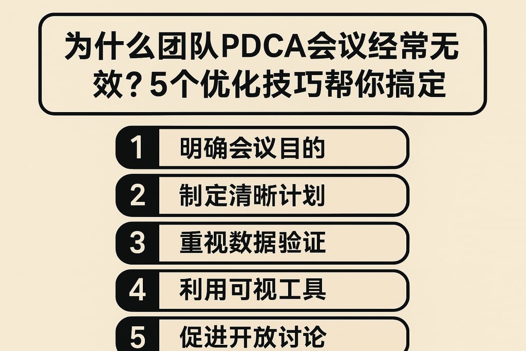 为什么团队PDCA会议经常无效？5个优化技巧帮你搞定